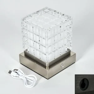 hofstein Medvik Lampe à poser LED Nickel mat, 1 lumière* Lampes Modernes