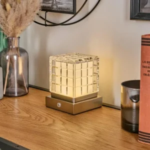 hofstein Medvik Lampe à poser LED Nickel mat, 1 lumière* Lampes Modernes
