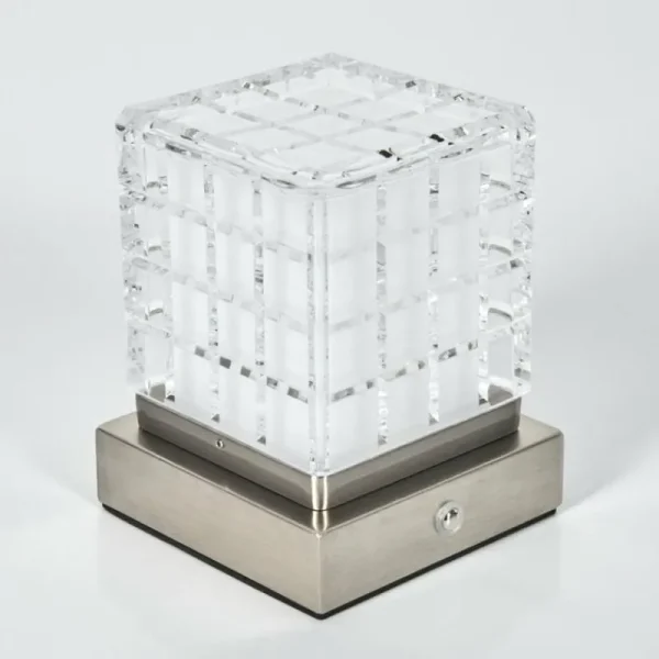 hofstein Medvik Lampe à poser LED Nickel mat, 1 lumière* Lampes Modernes