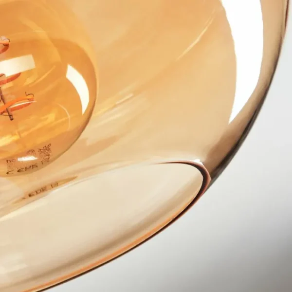 hofstein Mertola Plafonnier Ambre, 1 lumière* Lampes En Verre