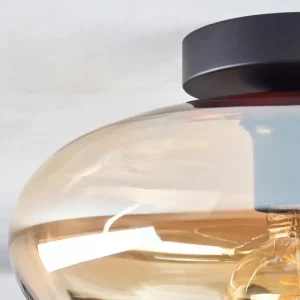 hofstein Mertola Plafonnier Ambre, Clair, 1 lumière* Lampes En Verre