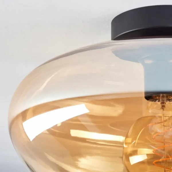 hofstein Mertola Plafonnier Ambre, 1 lumière* Lampes En Verre