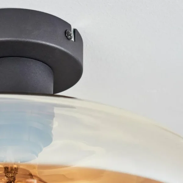 hofstein Mertola Plafonnier Ambre, 1 lumière* Lampes En Verre