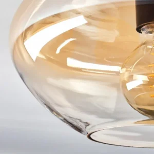 hofstein Mertola Plafonnier Ambre, Clair, 1 lumière* Lampes En Verre
