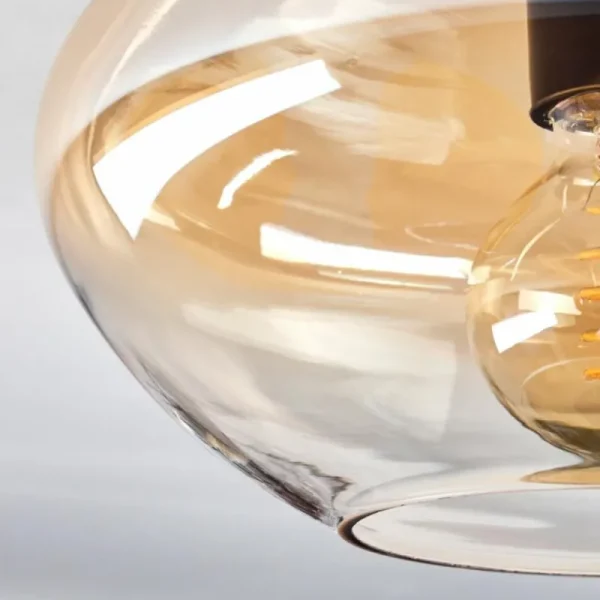 hofstein Mertola Plafonnier Ambre, Clair, 1 lumière* Lampes En Verre