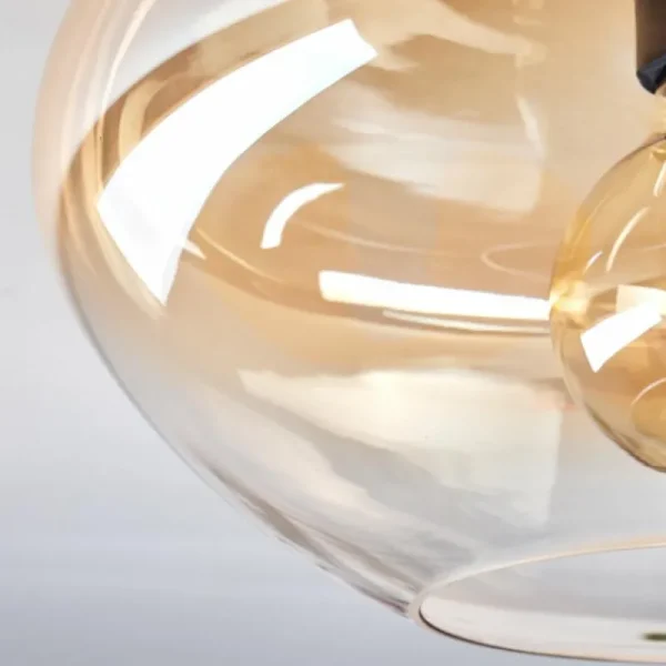 hofstein Mertola Plafonnier Ambre, Clair, 1 lumière* Lampes En Verre