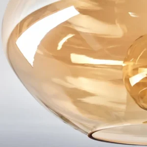 hofstein Mertola Plafonnier Ambre, 1 lumière* Lampes En Verre