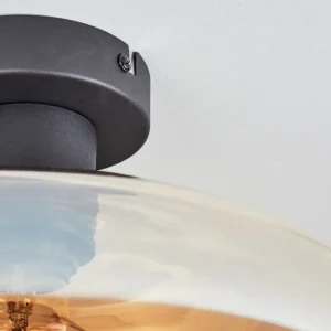 hofstein Mertola Plafonnier Ambre, 1 lumière* Lampes En Verre