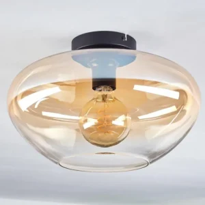 hofstein Mertola Plafonnier Ambre, Clair, 1 lumière* Lampes En Verre