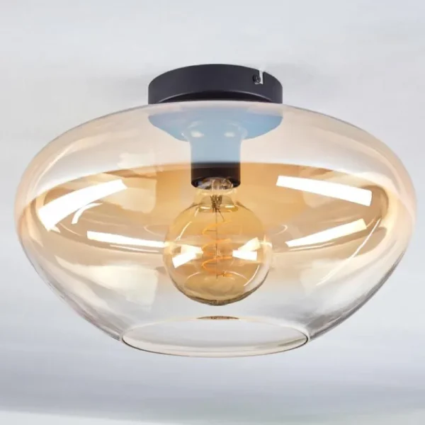 hofstein Mertola Plafonnier Ambre, Clair, 1 lumière* Lampes En Verre