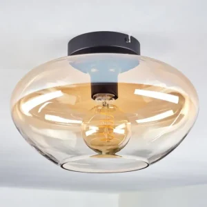 hofstein Mertola Plafonnier Ambre, Clair, 1 lumière* Lampes En Verre