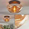hofstein Mertola Plafonnier, Boule lumineuse Ambre, 1 lumière* Lampes En Verre