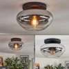 hofstein Mertola Plafonnier, Boule lumineuse Clair, Fumé, 1 lumière* Lampes Modernes
