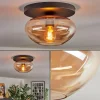 hofstein Mertola Plafonnier, Boule lumineuse Ambre, 1 lumière* Lampes En Verre