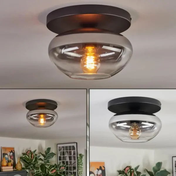 hofstein Mertola Plafonnier, Boule lumineuse Clair, Fumé, 1 lumière* Lampes Modernes