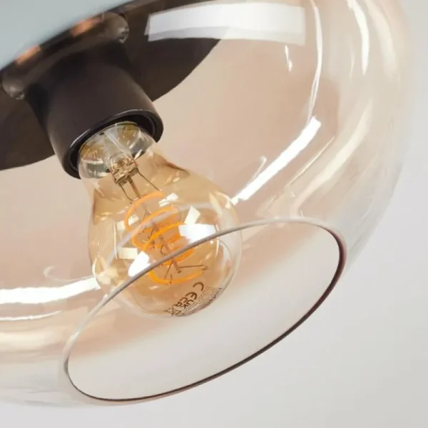 hofstein Mertola Plafonnier, Boule lumineuse Ambre, Clair, 1 lumière* Lampes En Verre
