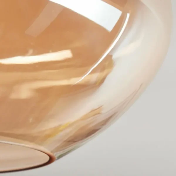 hofstein Mertola Plafonnier, Boule lumineuse Ambre, 1 lumière* Lampes En Verre