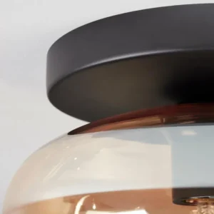 hofstein Mertola Plafonnier, Boule lumineuse Ambre, Clair, 1 lumière* Lampes En Verre