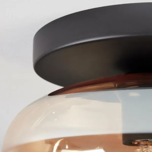 hofstein Mertola Plafonnier, Boule lumineuse Ambre, Clair, 1 lumière* Lampes En Verre