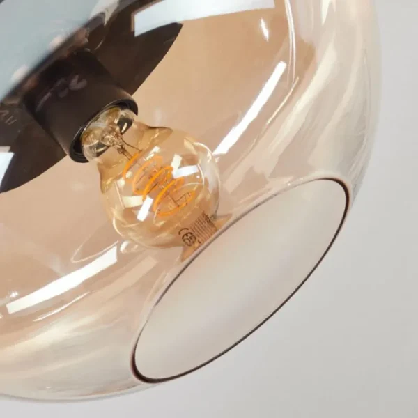 hofstein Mertola Plafonnier, Boule lumineuse Ambre, Clair, 1 lumière* Lampes En Verre