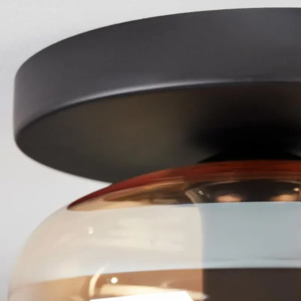 hofstein Mertola Plafonnier, Boule lumineuse Ambre, 1 lumière* Lampes En Verre