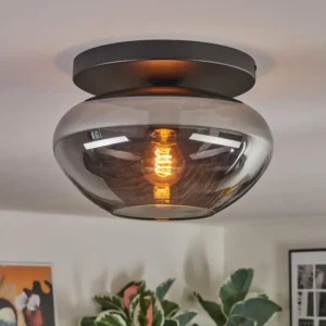 hofstein Mertola Plafonnier, Boule lumineuse Fumé, 1 lumière* Lampes Modernes