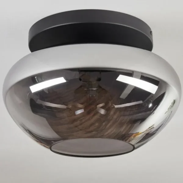hofstein Mertola Plafonnier, Boule lumineuse Fumé, 1 lumière* Lampes Modernes