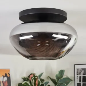 hofstein Mertola Plafonnier, Boule lumineuse Fumé, 1 lumière* Lampes Modernes