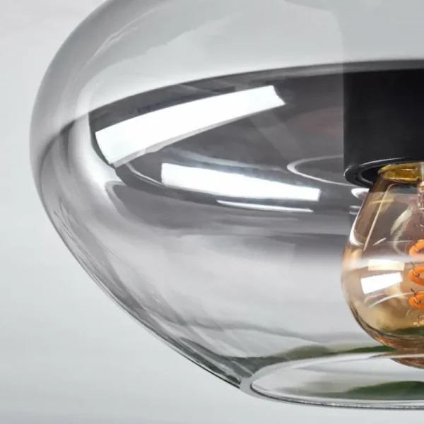 hofstein Mertola Plafonnier Chrome, Fumé, 1 lumière* Lampes Modernes