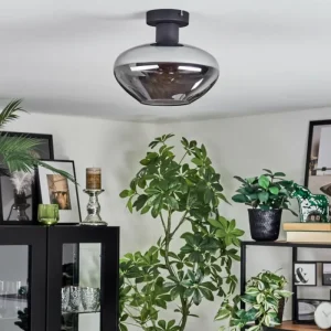 hofstein Mertola Plafonnier Fumé, 1 lumière* Lampes Modernes