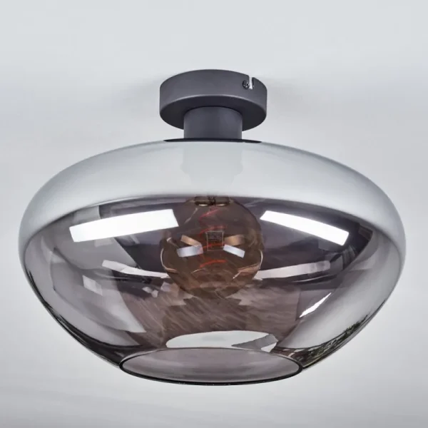 hofstein Mertola Plafonnier Fumé, 1 lumière* Lampes Modernes