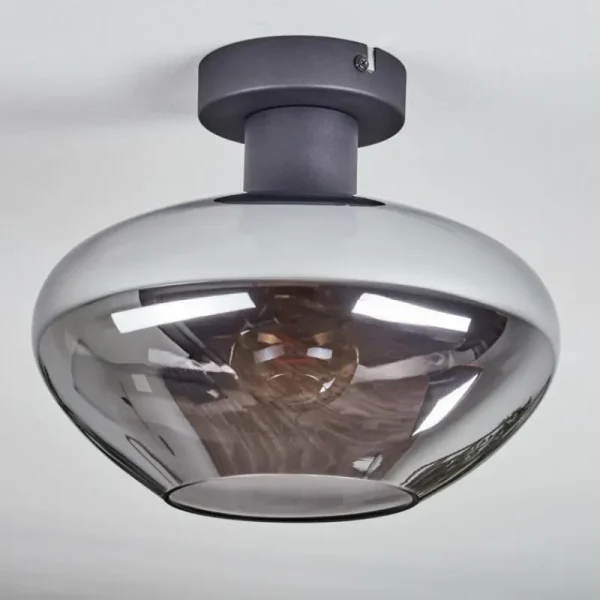 hofstein Mertola Plafonnier Fumé, 1 lumière* Lampes Modernes