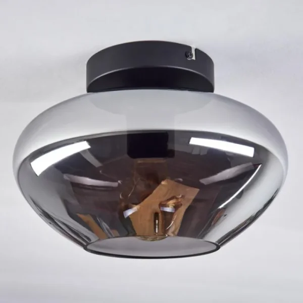 hofstein Mertola Plafonnier Fumé, 1 lumière* Lampes Modernes