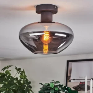 hofstein Mertola Plafonnier Fumé, 1 lumière* Lampes Modernes