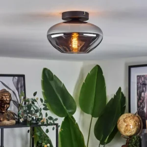 hofstein Mertola Plafonnier Fumé, 1 lumière* Lampes Modernes