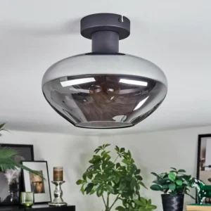 hofstein Mertola Plafonnier Fumé, 1 lumière* Lampes Modernes