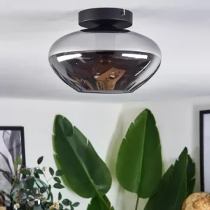 hofstein Mertola Plafonnier Fumé, 1 lumière* Lampes Modernes