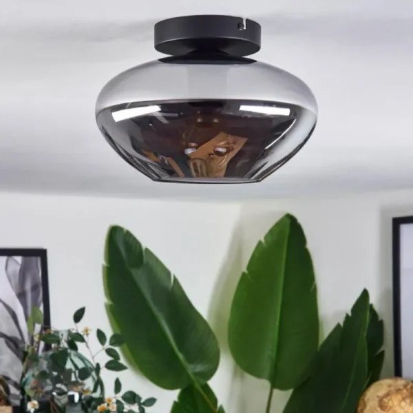 hofstein Mertola Plafonnier Fumé, 1 lumière* Lampes Modernes