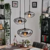 hofstein Mertola Suspension, Boule lumineuse Noir, 3 lumières* Lampes Modernes