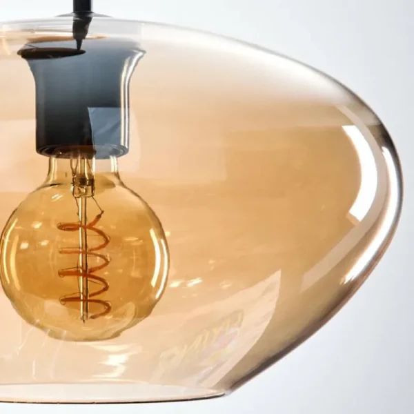 hofstein Mertola Suspension, Boule lumineuse Noir, 3 lumières* Lampes Modernes