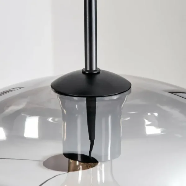 hofstein Mertola Suspension, Boule lumineuse Noir, 3 lumières* Lampes Modernes