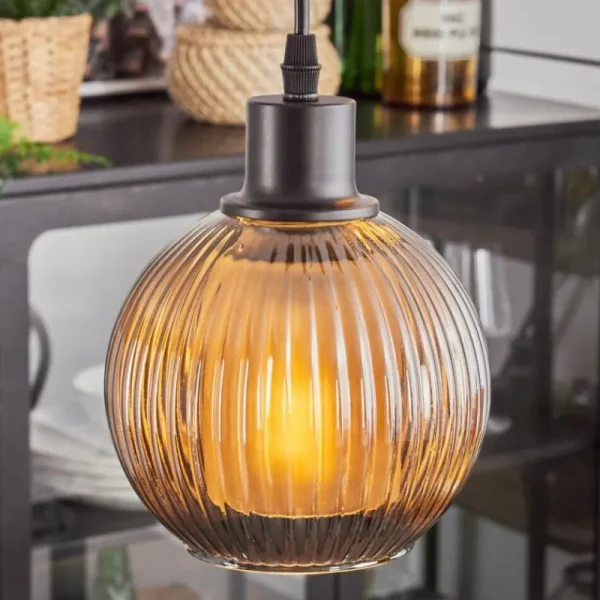 hofstein Mo Suspension Bleu, Vert, Cuivré, 3 lumières* Lampes Modernes