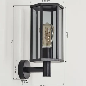hofstein Monfanim Lampe murale d´extérieur Noir, 1 lumière* Lampes Modernes