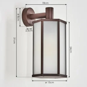 hofstein Monfanim Lampe murale d´extérieur Rouille, 1 lumière* Lampes Modernes