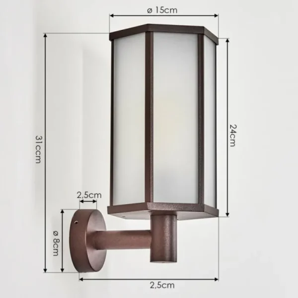 hofstein Monfanim Lampe murale d´extérieur Rouille, 1 lumière* Lampes Modernes