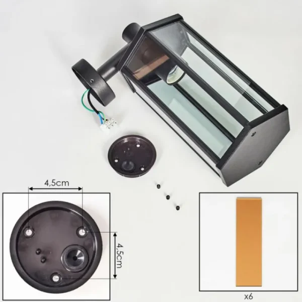 hofstein Monfanim Lampe murale d´extérieur Noir, 1 lumière* Lampes Modernes