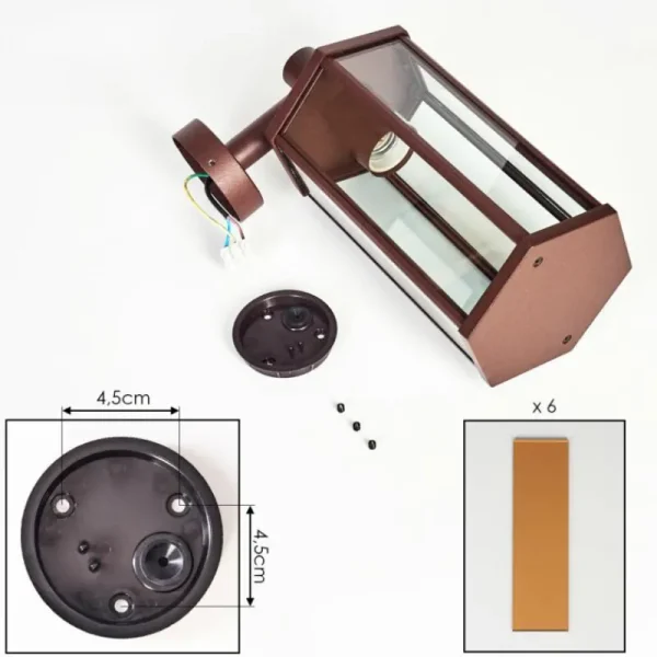 hofstein Monfanim Lampe murale d´extérieur Rouille, 1 lumière* Lampes Modernes
