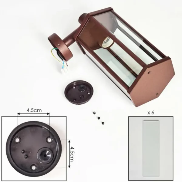 hofstein Monfanim Lampe murale d´extérieur Rouille, 1 lumière* Lampes Modernes