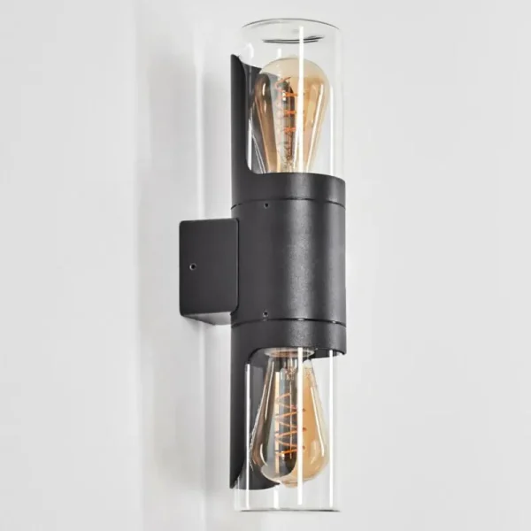 hofstein Morbak Lampe murale d´extérieur, Luminaire Up & Down Noir, 2 lumières* Lampes Modernes