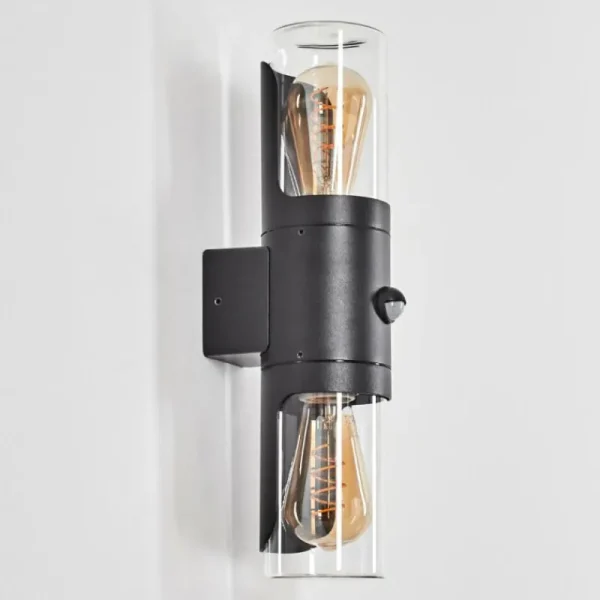 hofstein Morbak Lampe murale d´extérieur, Luminaire Up & Down Noir, 2 lumières* Lampes Modernes